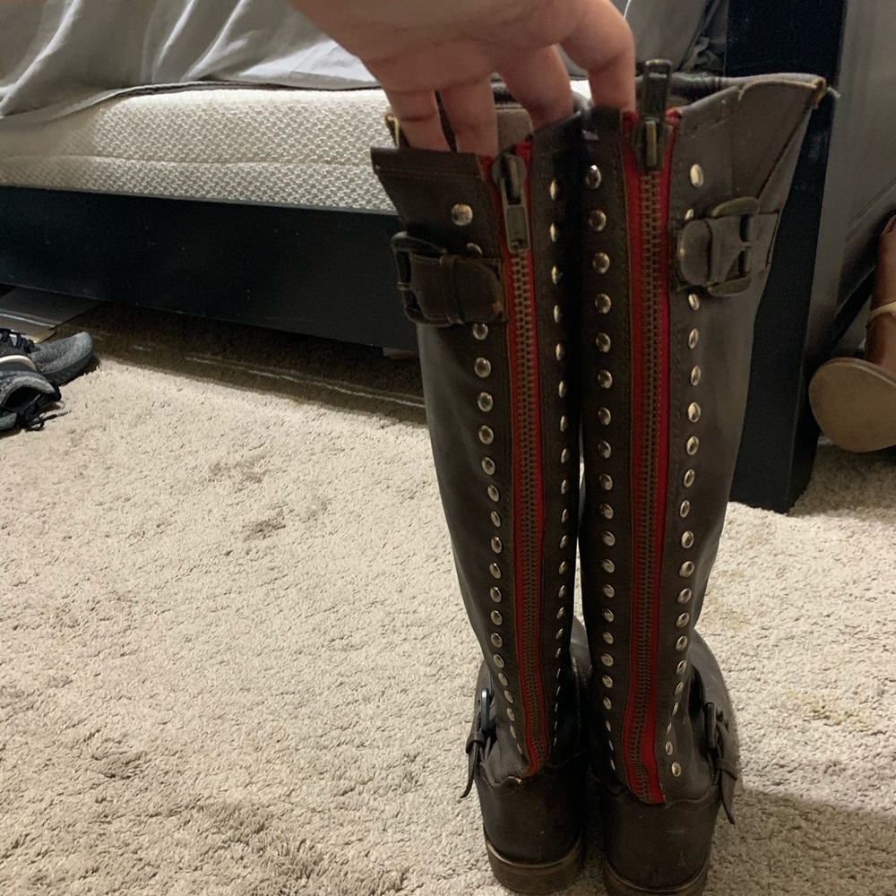 Knee high brown boots